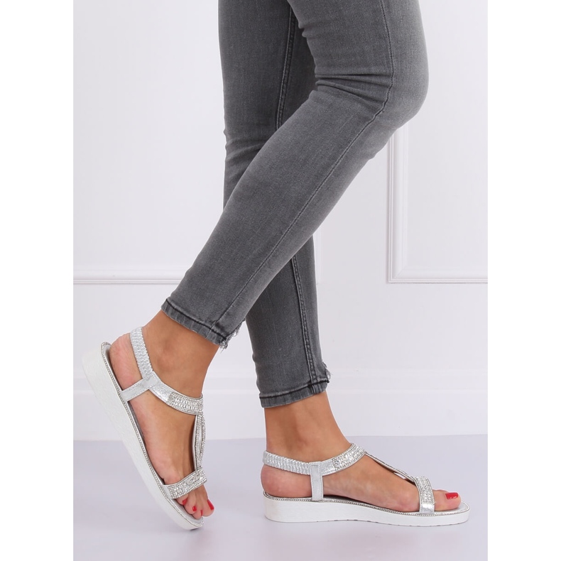 Sandali argento da donna 127-89 Argento grigio 1