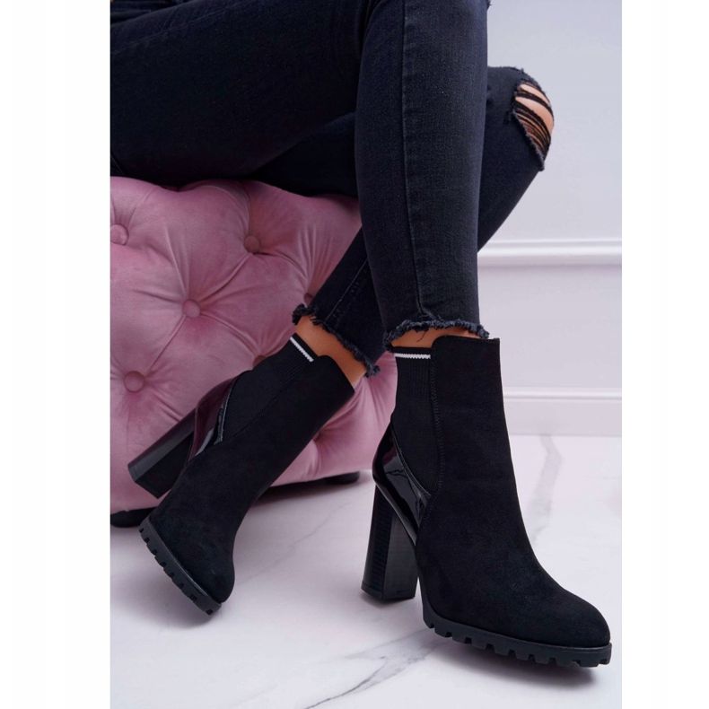 FRERY Stivali da donna con tacco Camoscio Nero Fenem 2