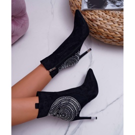 HAN Stivali da donna con tacco alto neri alla moda nero 1