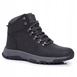 Scarpe da uomo in pelle Trekker Big Star Black EE174201 nero 1