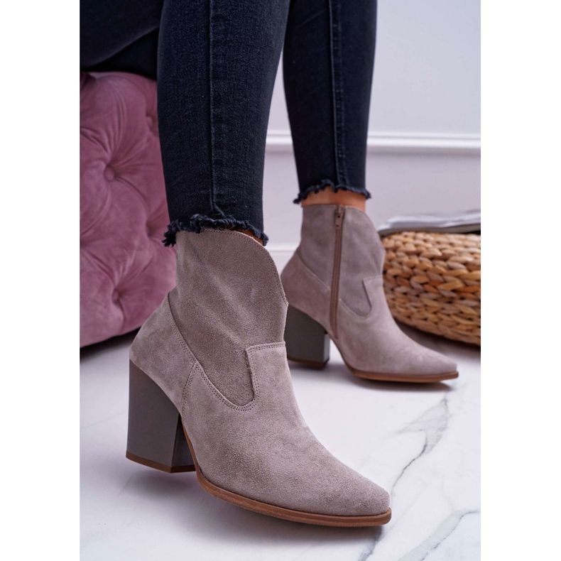 Stivali Donna Con Tacco Alto Camoscio Light Cappuccino Nicole 2433 beige 1