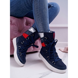 Stivali Da Neve Da Donna Con Pelliccia Big Star Blu Navy EE274657 2