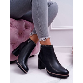 Stivali da donna con tacco alto in pelle Big Star Black BB274618 nero 1