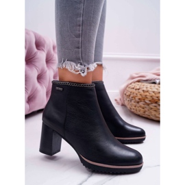 Stivali da donna con tacco alto in pelle Big Star Black BB274618 nero 2