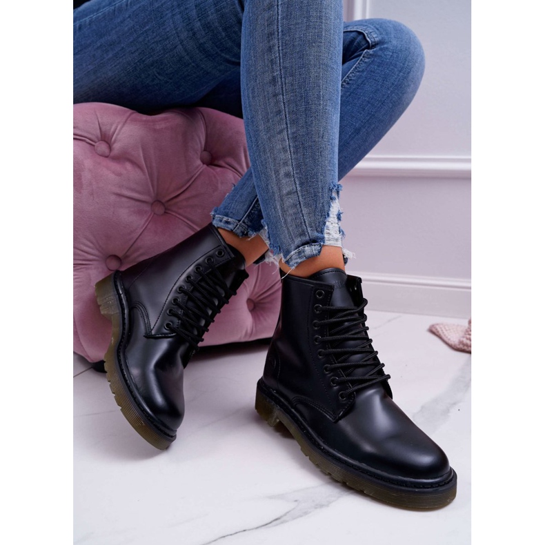 Stivali da donna Trappers Stivali Big Star Pelle Nero EE274001 1