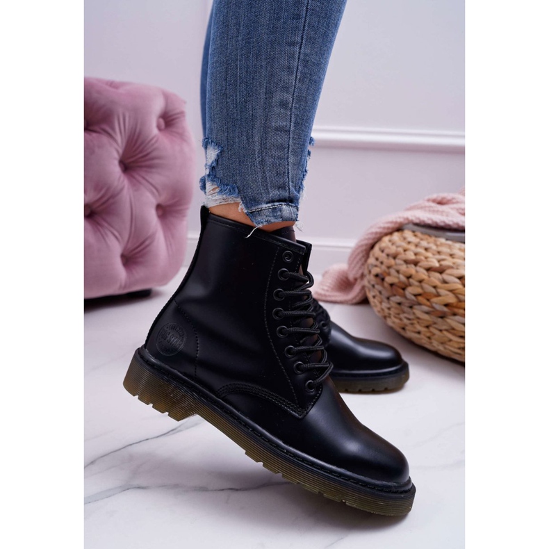 Stivali da donna Trappers Stivali Big Star Pelle Nero EE274001 2