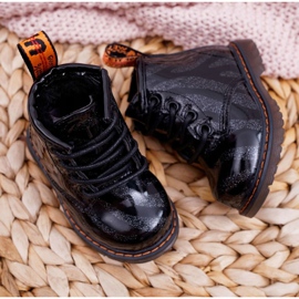 FRROCK Stivali per bambini Laccati con cerniera Nero Omua 2
