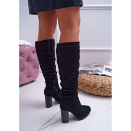 EVE Stivali Donna Con Tacco Camoscio Nero Marion 1