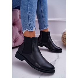 S.Barski Stivaletti Donna Stivaletti Chelsea Tacco Piatto Pelle Nero Barski W1901 2