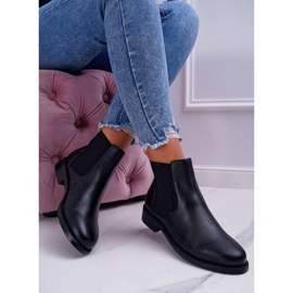 S.Barski Stivaletti Donna Stivaletti Chelsea Tacco Piatto Pelle Nero Barski W1901 1