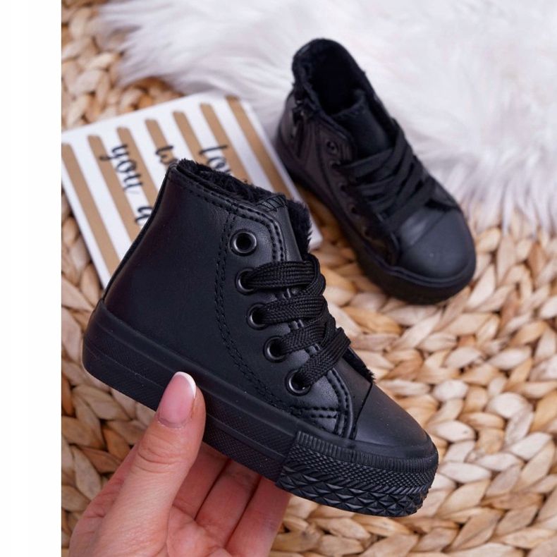 FRROCK Sneakers alte riscaldate per bambini Filemon nere nero 2