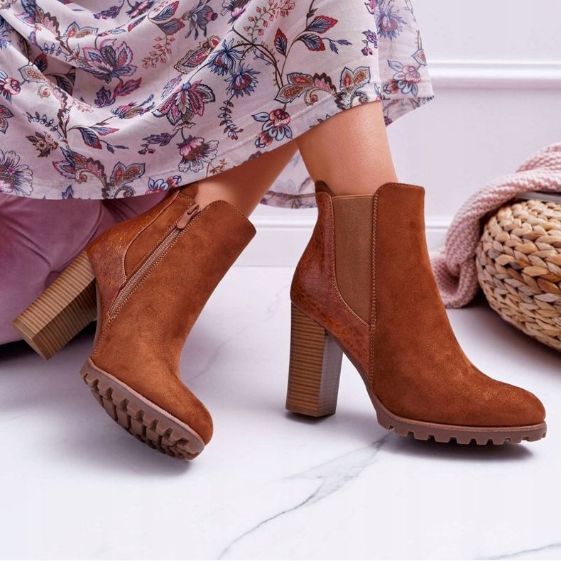 Stivali Da Donna Con Tacco Alto Cammello Mondego marrone 2