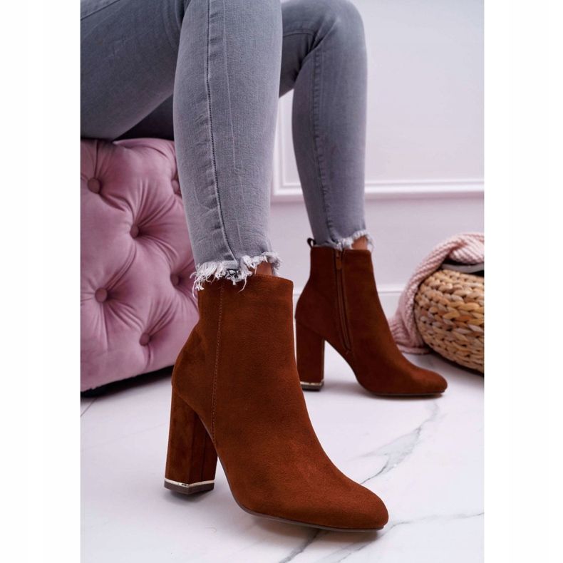 Stivali da donna con tacco alto Camel Sadie marrone 1