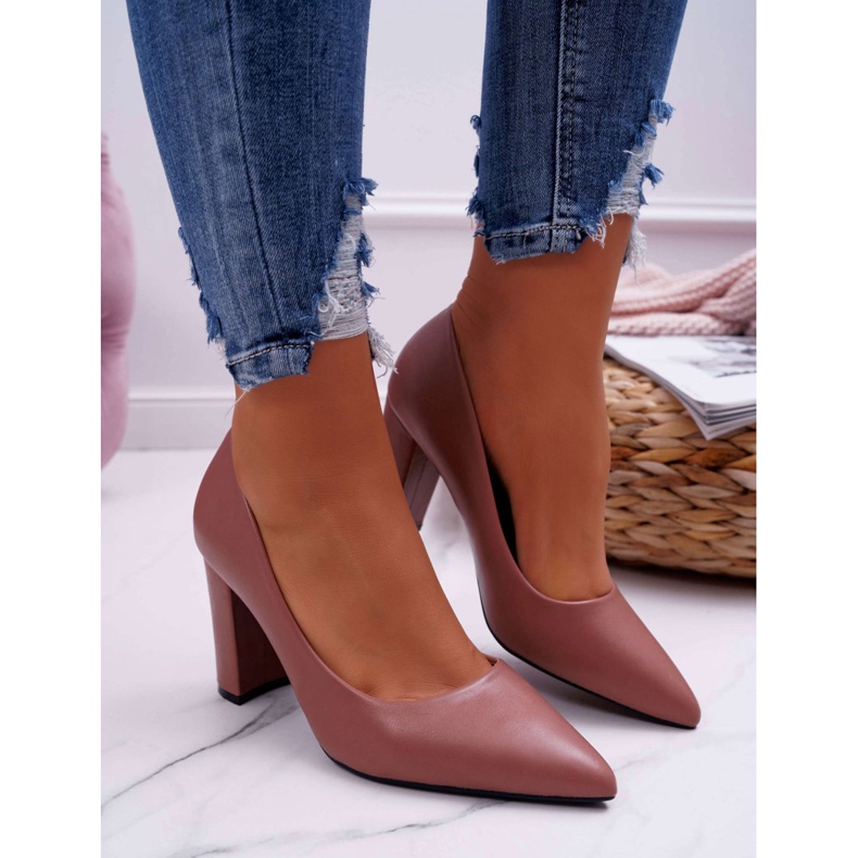 FRJ Décolleté Da Donna Con Tacco Femmini Rosa Scuro 2