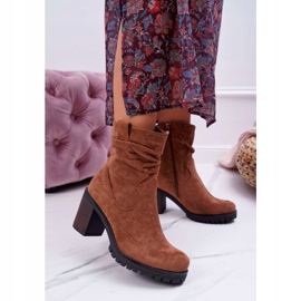 FB2 Stivali Con Tacco Donna Camoscio Cammello Celma marrone 1