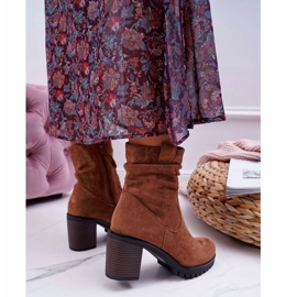 FB2 Stivali Con Tacco Donna Camoscio Cammello Celma marrone 2