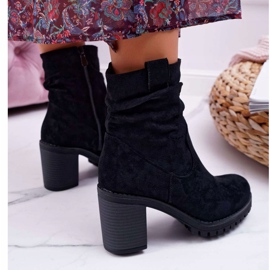 FB2 Stivali Donna Con Tacco Camoscio Nero Celma 2