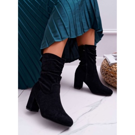 FRJ Stivali Donna Con Tacco Camoscio Nero Endless 1