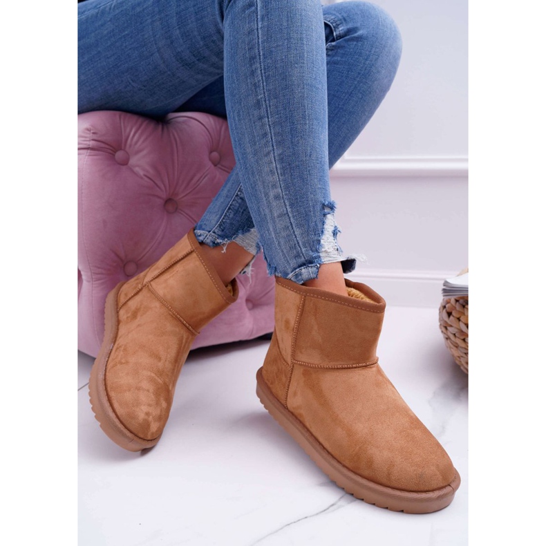 FRJ Stivali da neve caldi da donna Camel Puffen marrone 2