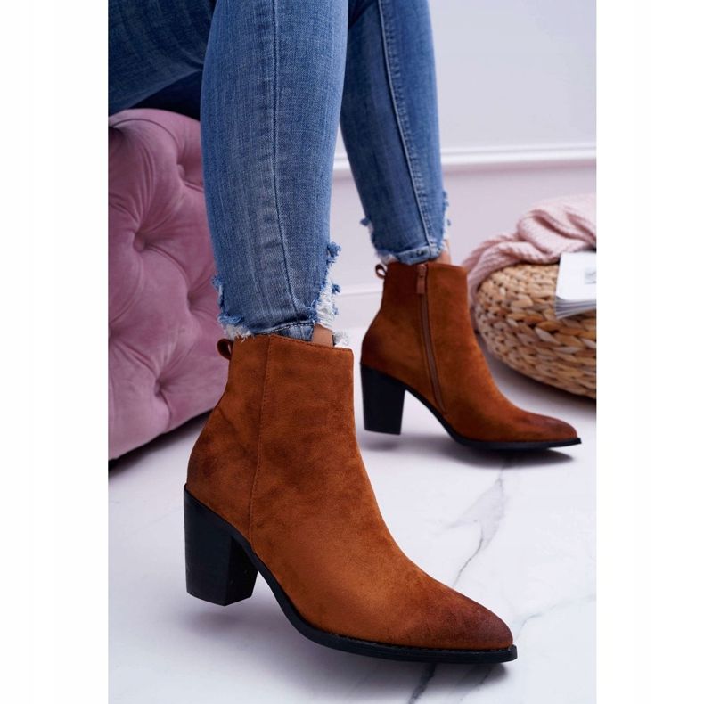 Moow Stivali Donna Con Tacco Camoscio Cammello Niki marrone 1