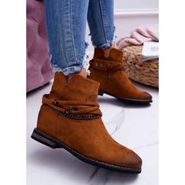 Vinceza Stivaletti da donna in pelle scamosciata con zeppa nascosta Camel Mirley marrone 1