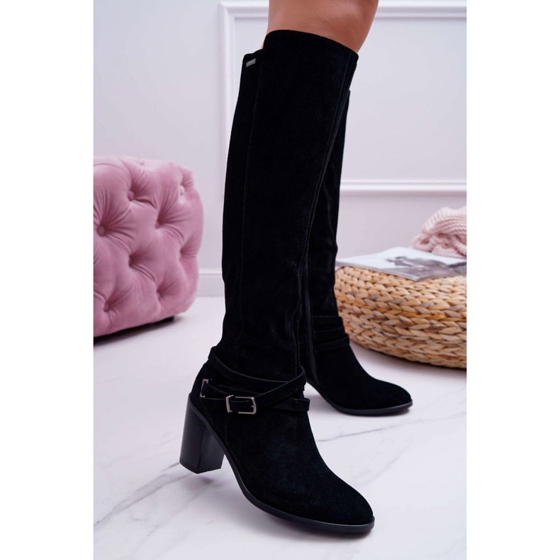 Stivali Donna Con Tacco Camoscio Big Star EE274520 nero 1