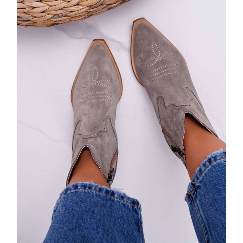 Nicole Stivali da cowboy in pelle da donna Cappucino Batty marrone 2