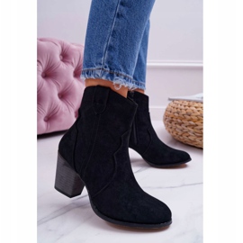 BUGO Stivali da donna con tacco Stivali da cowboy Nutriso neri nero 1