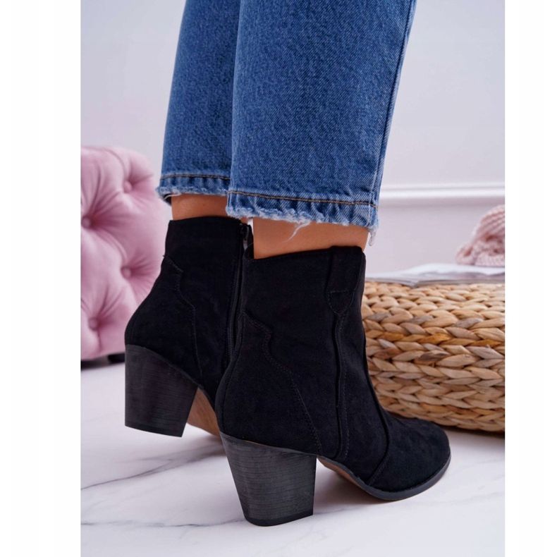 BUGO Stivali da donna con tacco Stivali da cowboy Nutriso neri nero 2