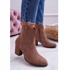 BUGO Stivali da donna con tacco Stivali da cowboy Khaki Nutriso cachi 1