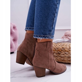 BUGO Stivali da donna con tacco Stivali da cowboy Khaki Nutriso cachi 2