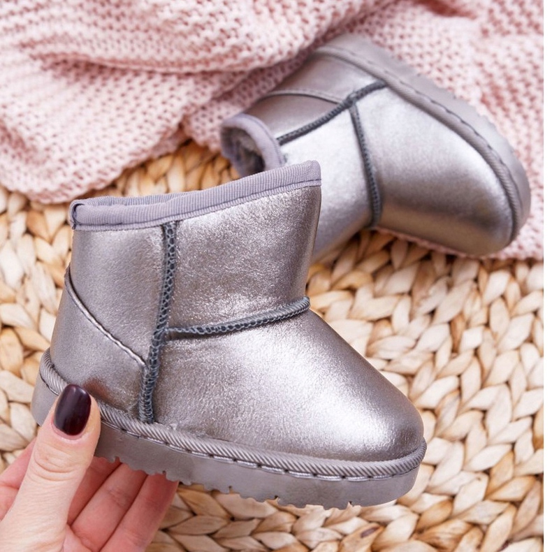FRROCK Caldi stivali da neve per bambini Peltro Scooby grigio 2