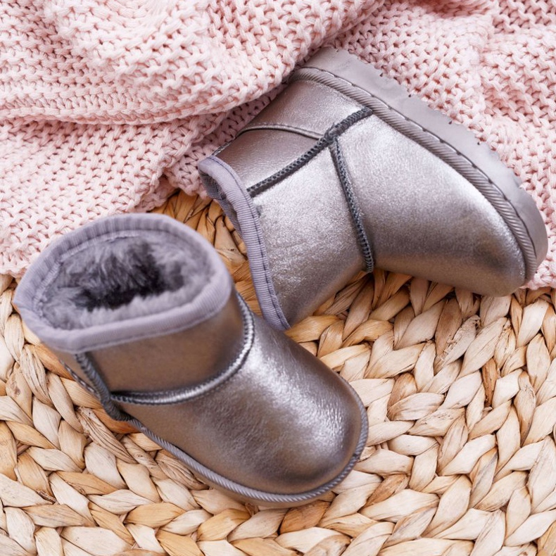 FRROCK Caldi stivali da neve per bambini Peltro Scooby grigio 1