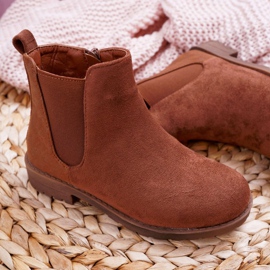 POPA Stivali da bambino con Tacco Piatto Camel Mergolo marrone 2