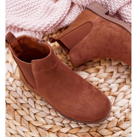 POPA Stivali da bambino con Tacco Piatto Camel Mergolo marrone 1