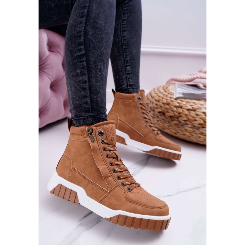 Scarpe Sportive da Donna Big Star High Camel EE274224 marrone 2