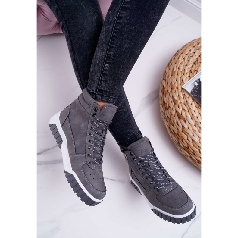 Scarpe Sportive da Donna Big Star High Grigie EE274222 grigio 2