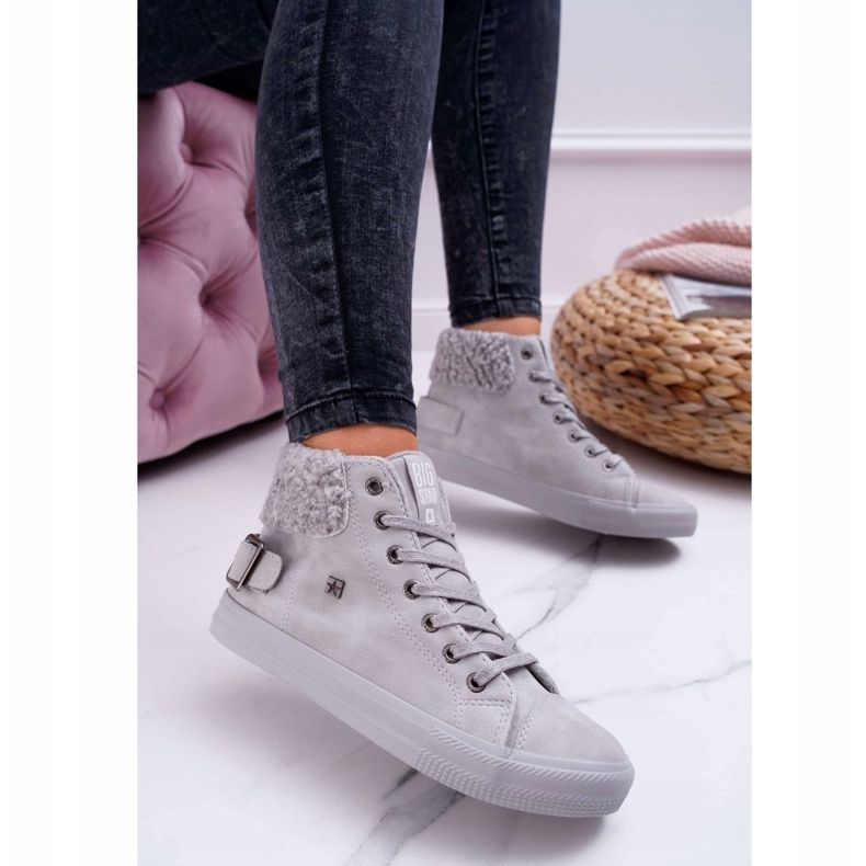 Sneakers da donna Big Star High Warm Grey EE274079 grigio 1