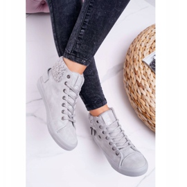 Sneakers da donna Big Star High Warm Grey EE274079 grigio 2