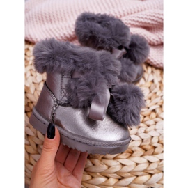 FRROCK Stivali caldi per bambini Stivali da neve grigio scuro Roofy 2