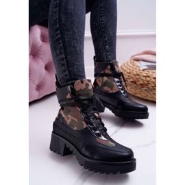 SEA Stivali Alti Donna Nero Camo Trapery Nemtere 1