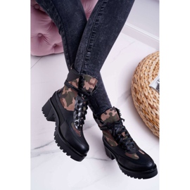 SEA Stivali Alti Donna Nero Camo Trapery Nemtere 2
