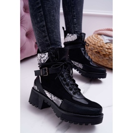 SEA Stivali Alti Donna Snake Nero Nemtere 1