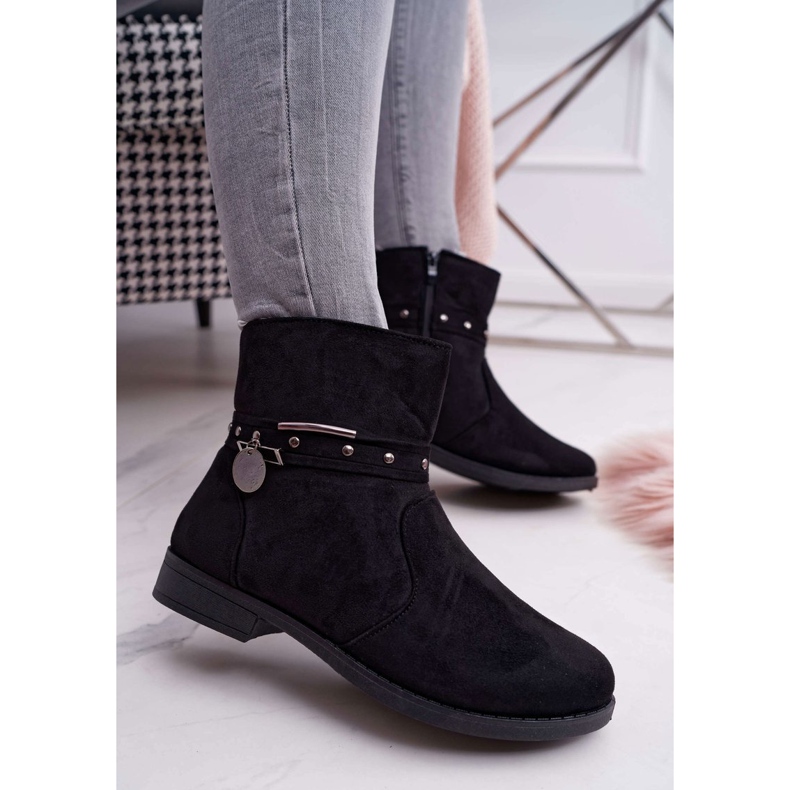 BUGO Stivali Donna Tacco Piatto Warm Black Verte nero 1