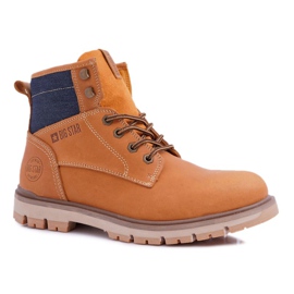 Stivali in pelle da uomo Big Star Camel EE174266 marrone 2