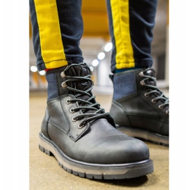 Scarponi da Trekking Uomo Pelle Big Star Nero EE174267 1