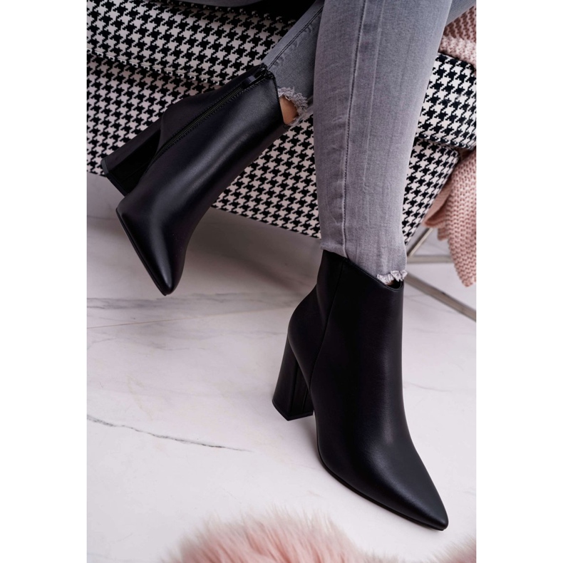 SEA Stivali Da Donna Con Tacco In Spitz Nero Felino 2