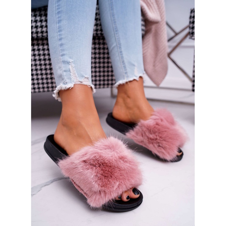 PS1 Ciabatte da Donna con Pelliccia Rosa NiceFur 1