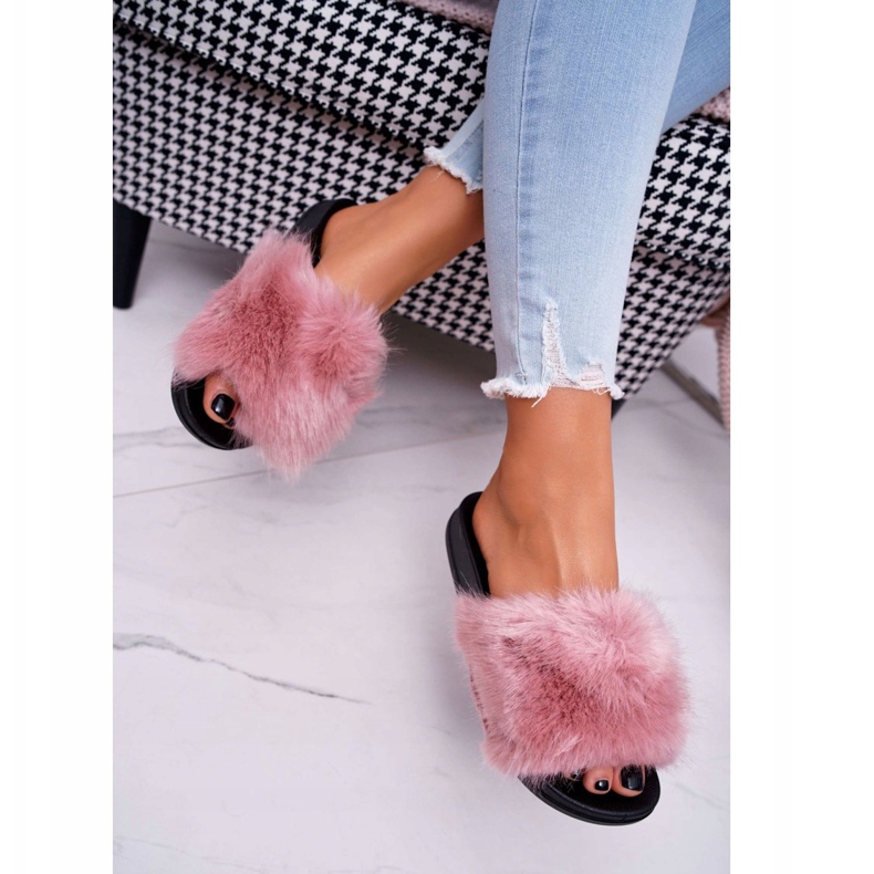 PS1 Ciabatte da Donna con Pelliccia Rosa NiceFur 2