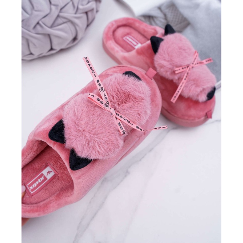 BUGO Pantofole Da Donna Con Pelliccia Gattino Red Kitty rosso 2